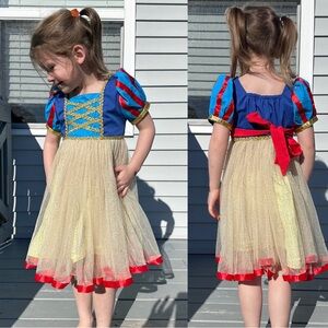 GEE AZZY | Disney Snow White Long Tulle Dress Costume | Size 100